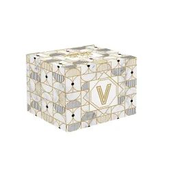 Easy Life Tasse en porcelaine de 350 ml MONOGRAM V> Tasse En Cadeau|Petit Dejeuner