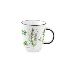 Easy Life Tasse en porcelaine de 350 ml HERBARIUM> Quotidienne|Petit Dejeuner