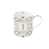 Easy Life Tasse en porcelaine de 350 ml MONOGRAM I> Tasse En Cadeau|Petit Dejeuner