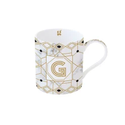 Easy Life Tasse en porcelaine de 350 ml MONOGRAM G> Tasse En Cadeau|Petit Dejeuner