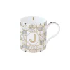 Easy Life Tasse en porcelaine de 350 ml MONOGRAM J> Tasse En Cadeau|Petit Dejeuner