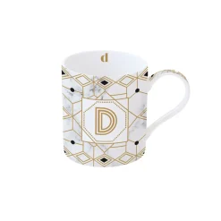 Easy Life Tasse en porcelaine de 350 ml MONOGRAM D> Tasse En Cadeau|Petit Dejeuner