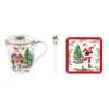 Easy Life Tasse et cuillère avec sous-verre JOYFUL SANTA> Noël|Petit Dejeuner