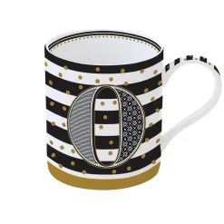 Easy Life Tasse individuelle 350 ml en porcelaine dans une boîte A LETTER FOR YOU «O»> Tasse En Cadeau|Petit Dejeuner