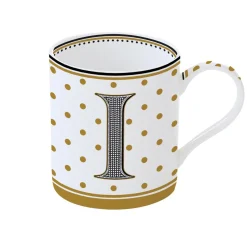 Easy Life Tasse individuelle 350 ml en porcelaine dans une boîte a Letter For You «I»> Tasse En Cadeau|Petit Dejeuner