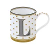 Easy Life Tasse individuelle 350 ml en porcelaine dans une boîte A LETTER FOR YOU «L»> Tasse En Cadeau|Petit Dejeuner