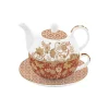 Easy Life Tea for One en porcelaine 350 ml + 350 ml FLEURS DES RÊVES> Coffret Cadeau