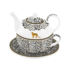 Easy Life Théière «tea for one» en porcelaine de 350 ml Atmosphere SAVANA> Coffret Cadeau|Petit Dejeuner