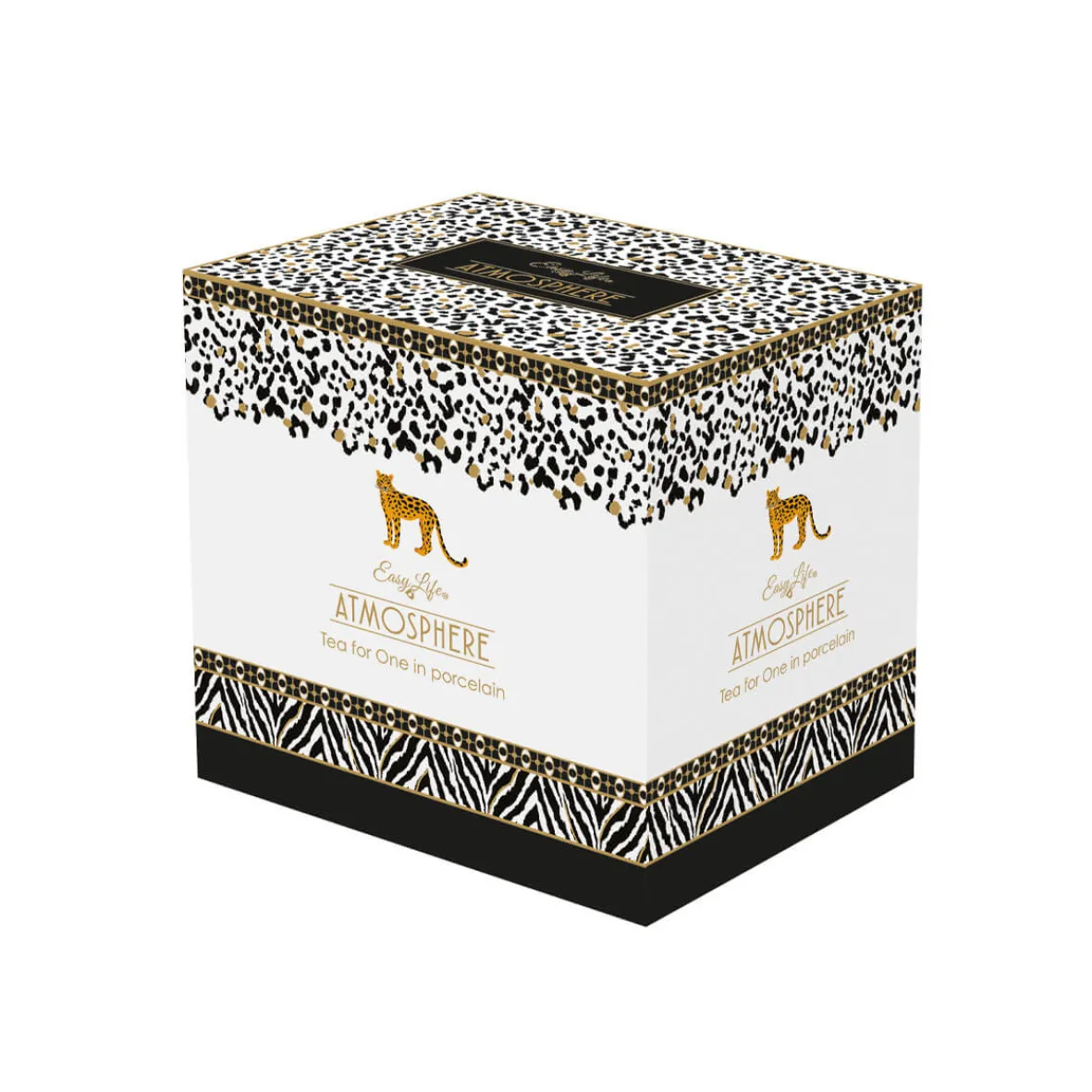Easy Life Théière «tea for one» en porcelaine de 350 ml Atmosphere SAVANA> Coffret Cadeau|Petit Dejeuner