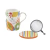 Easy Life Tisaniere Avec Filtre Inox TUTTI FRUTTI> Coffret Cadeau|Petit Dejeuner